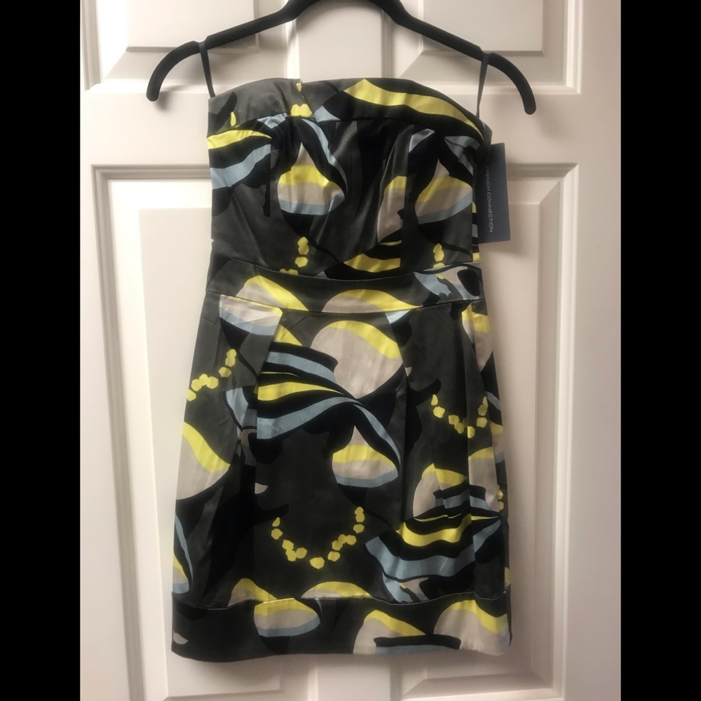 NWT French Connection Strapless Mini Dress.